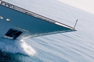 Superyacht PRIDE -  Running Shot of Bow
